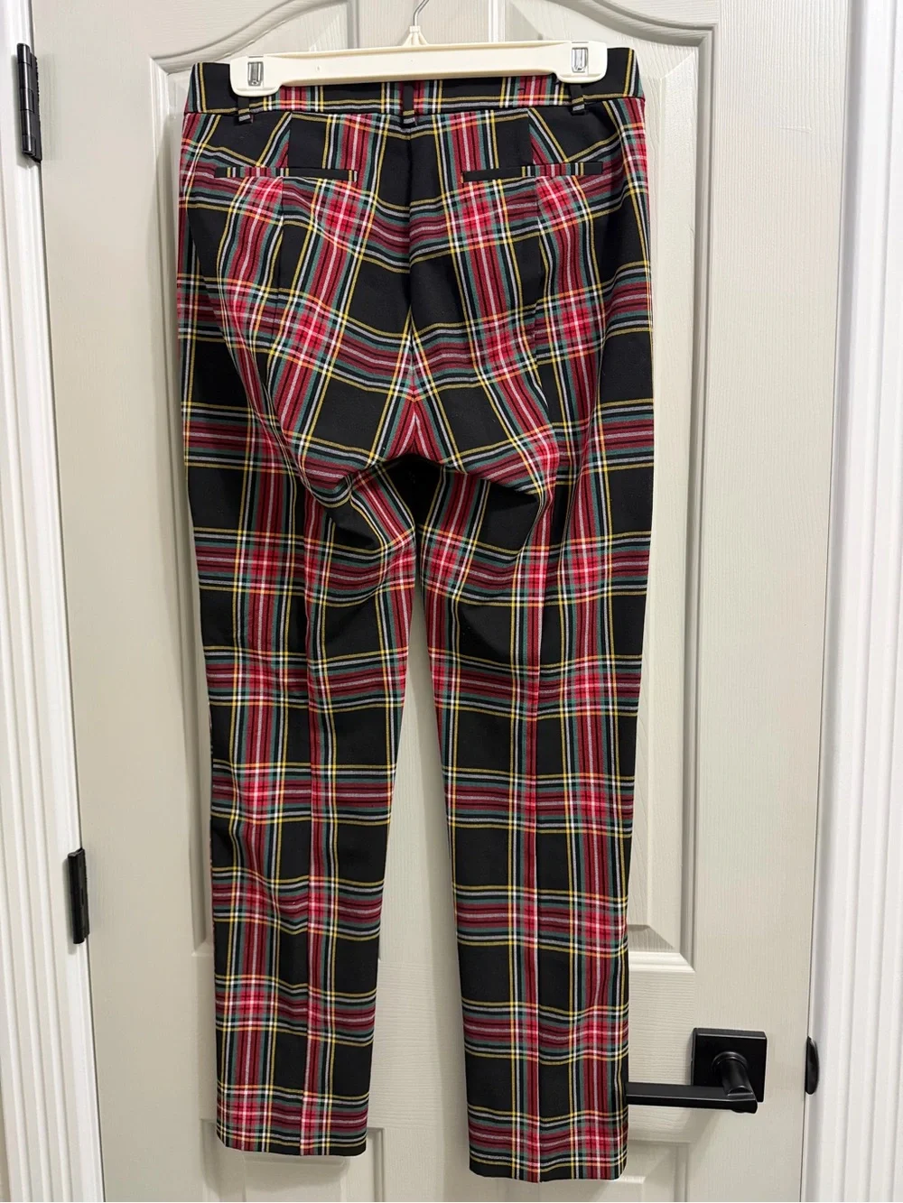 J. Crew Ruby Pants Size 4 Black, Red & Yellow Plaid Pants
